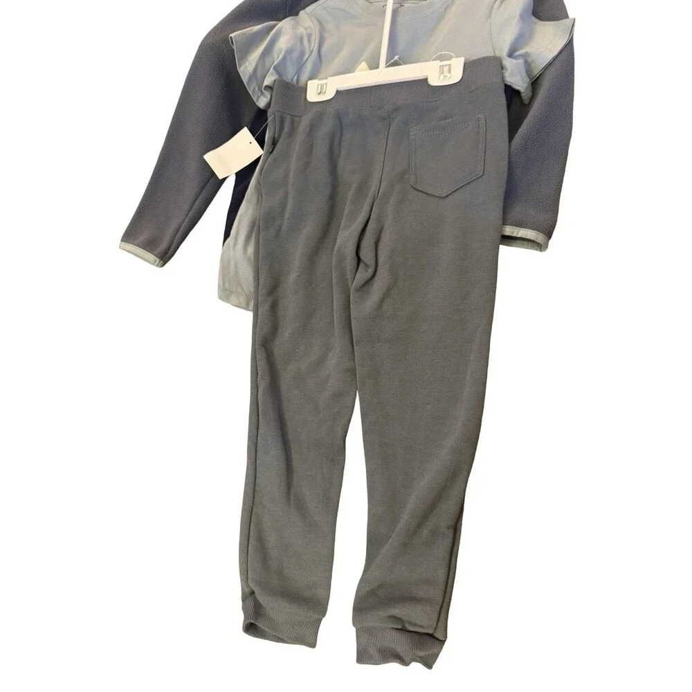 NWT Eddie Bauer 3 Piece Set Boys Size 6 Jacket, Pants And Tshirt Coastal‎ Blue